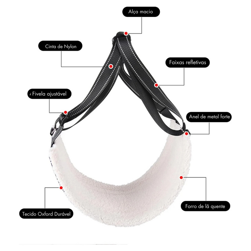 Cinta Elevatória Ajustável para Patas Traseiras: Suporte Confortável para a Reabilitação de Cães Idosos