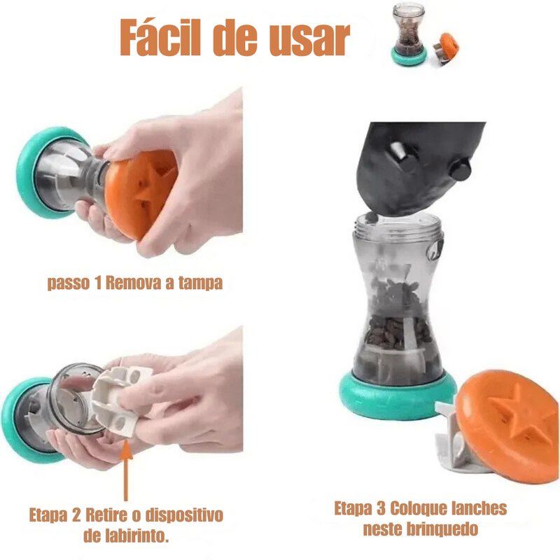 Dispenser de Ração Haltere Interativo para Cães: Estimule a Diversão e o Aprendizado