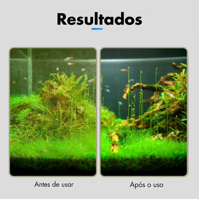 Limpeza Prática para Aquários com Haste e Esponja