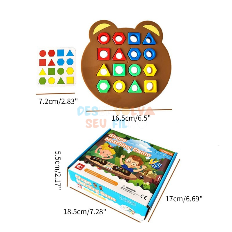 Jogo de Tabuleiro Infantil: Aprendendo Cores e Formas de Forma Divertida