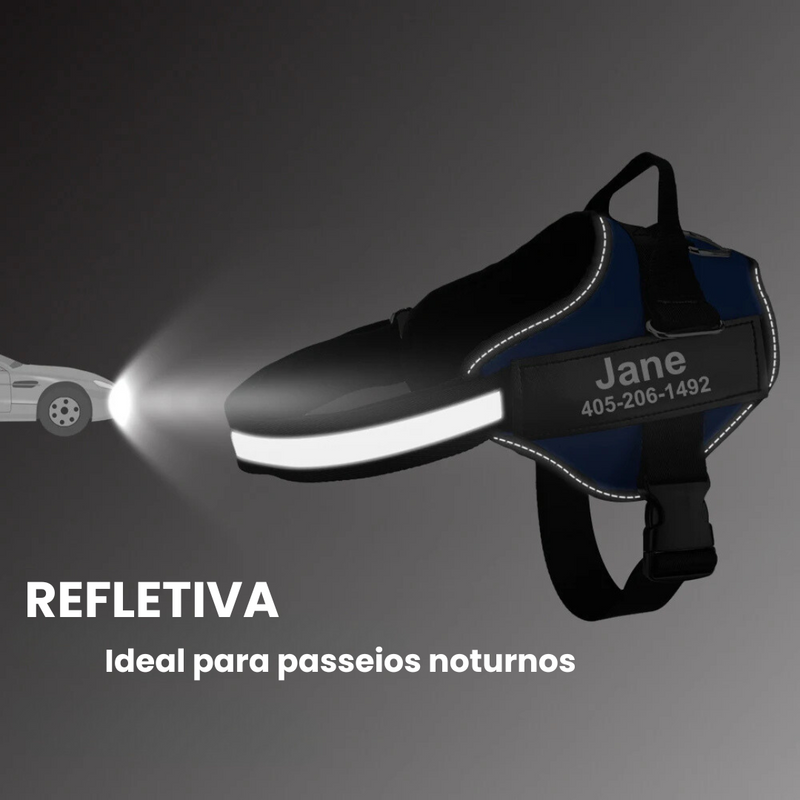 Peitoral Ajustável para Cachorros com Nome Personalizado: Conforto e Estilo para Seu Melhor Amigo