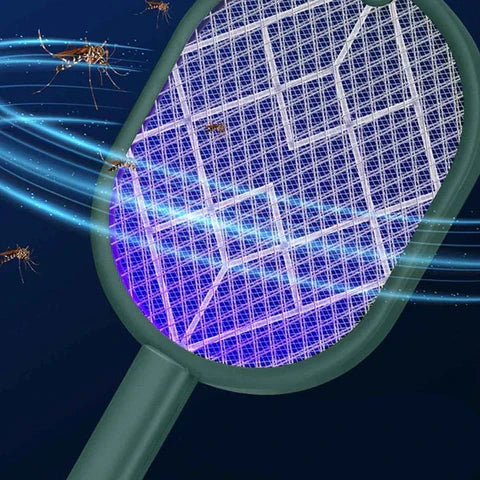 Raquete Elétrica Antimosquitos com Luz Ultravioleta