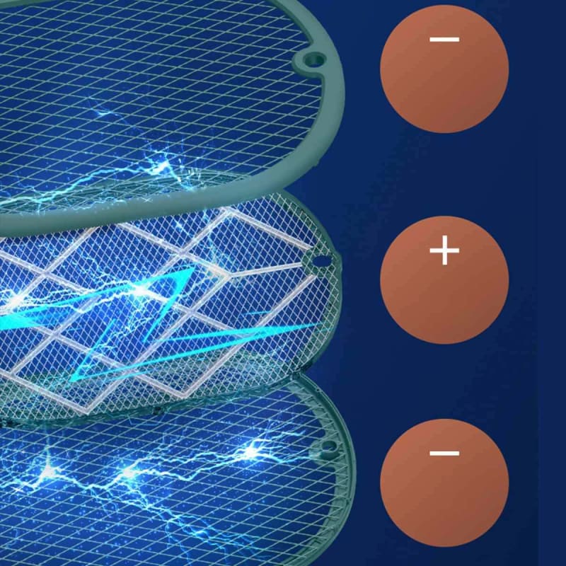 Raquete Elétrica Antimosquitos com Luz Ultravioleta