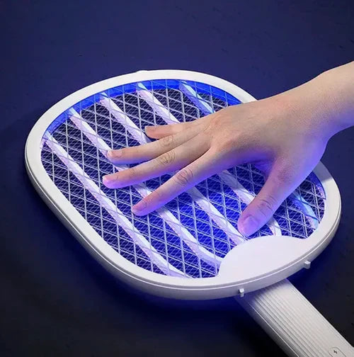 Raquete Elétrica Recarregável Para Eliminação de Mosquitos e Moscas