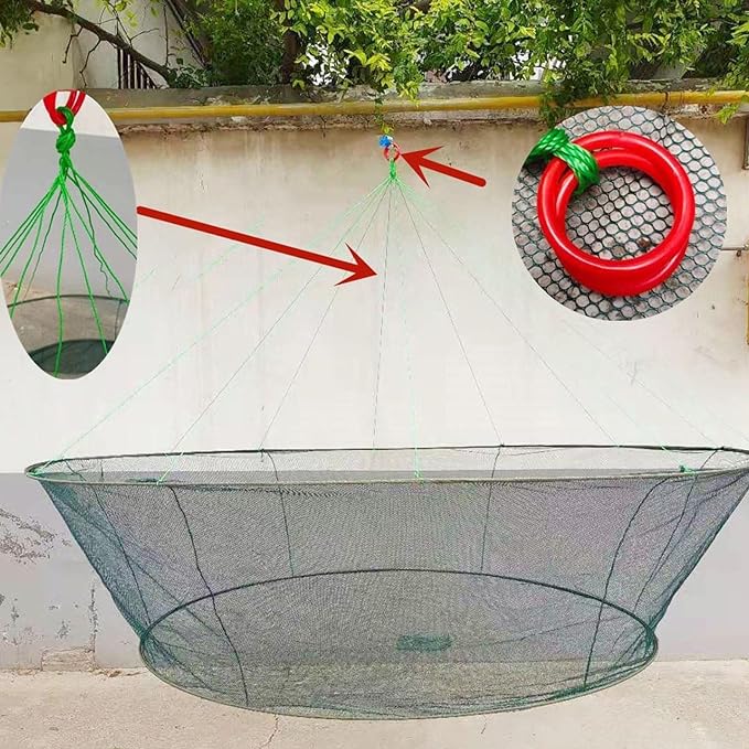 Rede de Pesca com Compartimentos para Iscas que Atraem Peixes