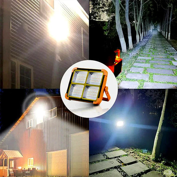 Refletor Solar LED Impermeável com Powerbank Integrado para Iluminar Seus Momentos