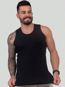 Regata Canelada Masculina Americana Preta