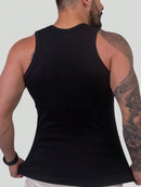 Regata Canelada Masculina Americana Preta