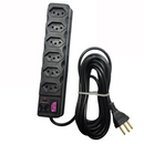 Régua de Tomadas Tripolar com Fusível – 6 Entradas para Conforto e Praticidade