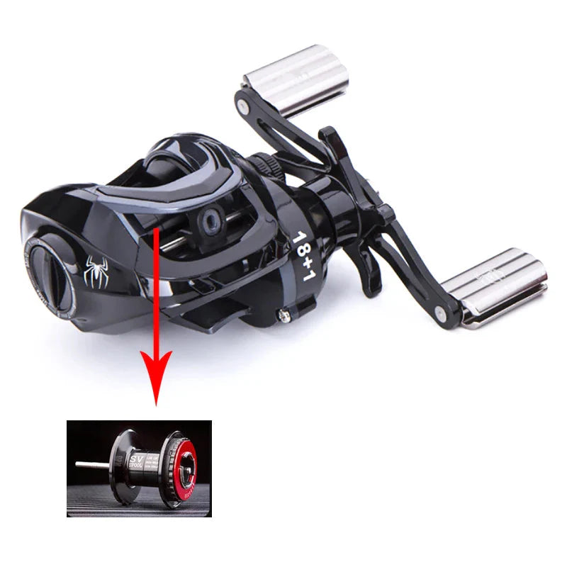 Carretilha Kingpesque de Alta Velocidade Com Drag de 8KG e Recolhimento 7.2:1 + Óculos Polarizados Kingpesque Grátis Para Uma Experiência de Pesca Superior