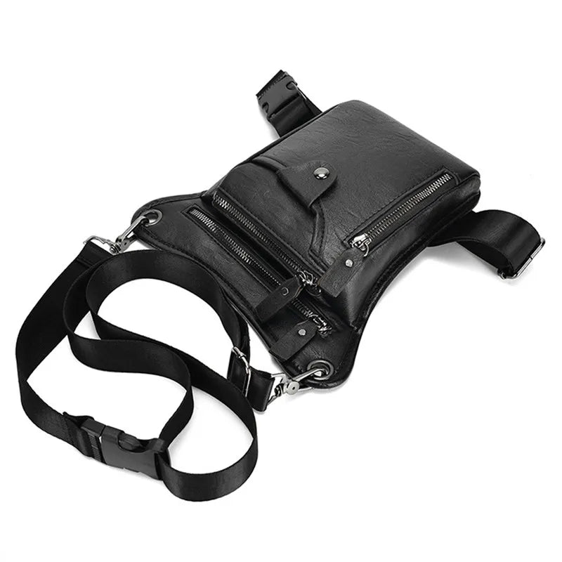Bolsa de Perna Masculina em Couro Genuíno - Estilo e Praticidade Army Premium