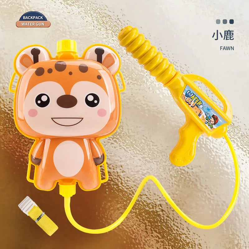 Crianças verão armas de água ao ar livre praia batalha de água wimming piscina festa mochila spray pistola de água dos desenhos animados animais pistola de água
