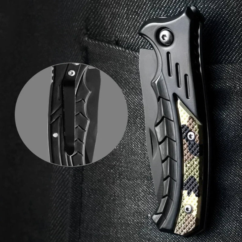 Canivete Dobrável Tático em Aço Inoxidável: Praticidade e Confiabilidade Para Suas Aventuras ao Ar Livre