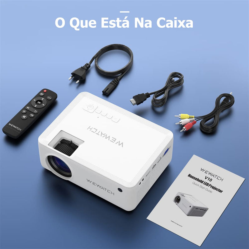 Projetor Wewatch V10 Portátil Full HD 1080p Wifi Bluetooth