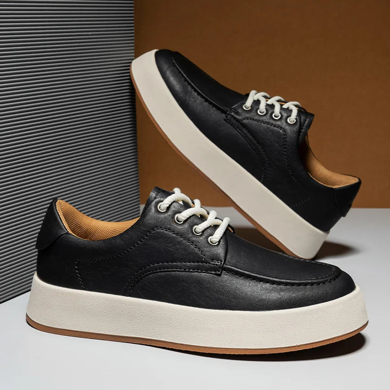 Sapatênis Masculino de Couro Genuíno - Conforto e Estilo com Victoniro