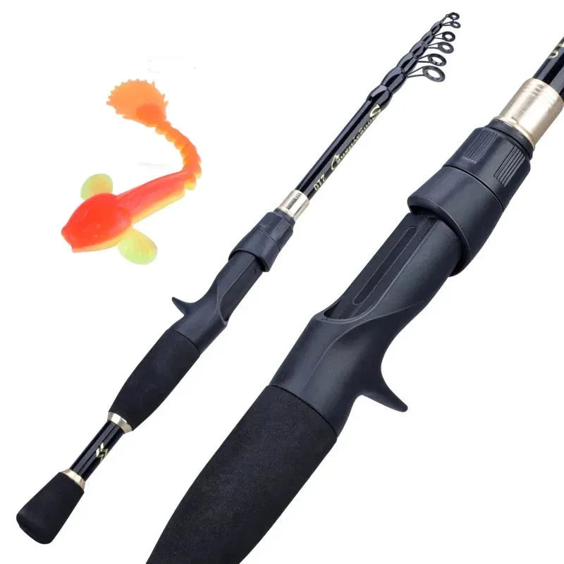 Vara de Pesca Telescópica Sougayilang: Conquiste a Liberdade de Pescar com Praticidade (1.8m-2.4m)