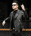 Jaqueta Masculina de Inverno em Couro Genuíno - Estilo e Conforto para os Dias Frios