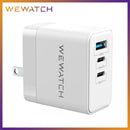 Carregador Portátil Wewatch Plugue Retrátil USB Tipo C Bivolt GaN