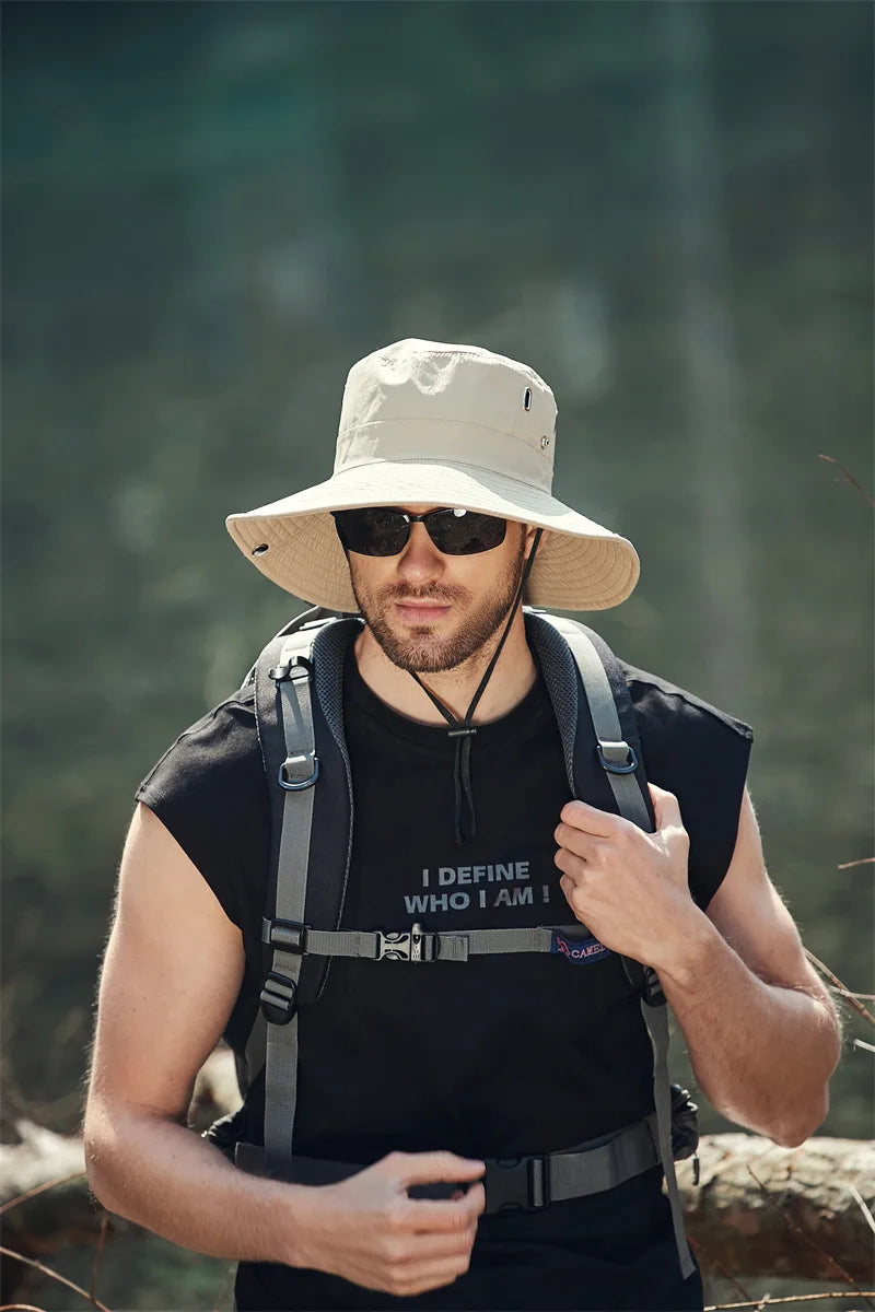 Chapéu de Pescador Leve com Proteção UV e Impermeabilidade para Verão
