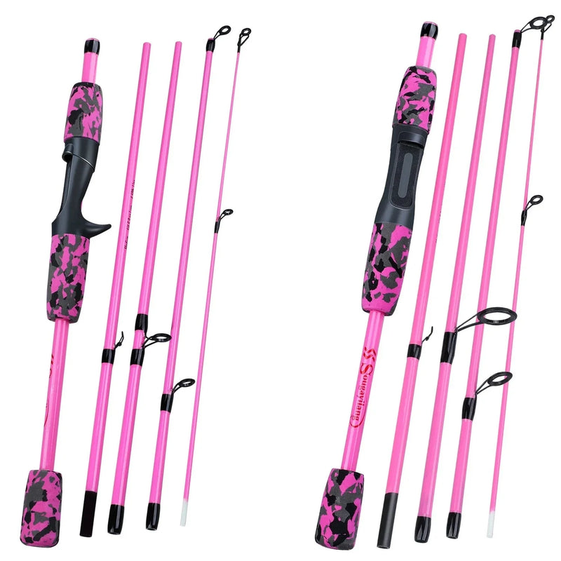 Vara De Pesca Ultraleve Sougayilang: Conforto e Precisão Com Fibra De Vidro e Punho Em EVA