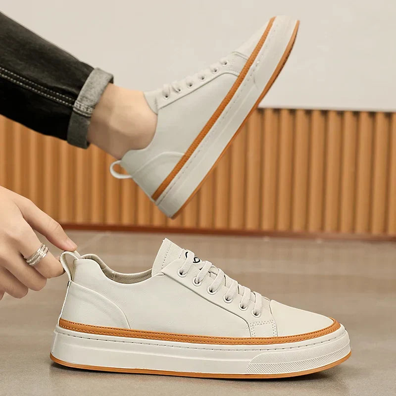 Tênis Masculino Miller Cooper em Couro Genuíno – Conforto e Estilo para Seu Dia a Dia