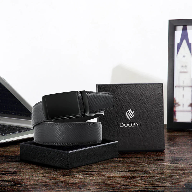 Cinto de Couro com Fivela Automática Luxury