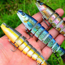 Conjunto de Iscas Artificiais Articuladas em 8 Segmentos para Pesca Eficiente