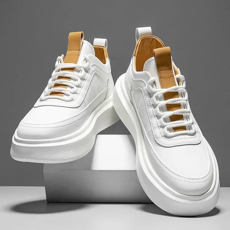 Tênis Masculino em Couro Genuíno Hermes Sport - Conforto e Estilo para o Seu Dia a Dia