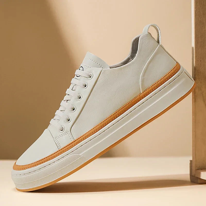 Tênis Masculino de Couro Genuíno - Estilo e Conforto para sua Rotina