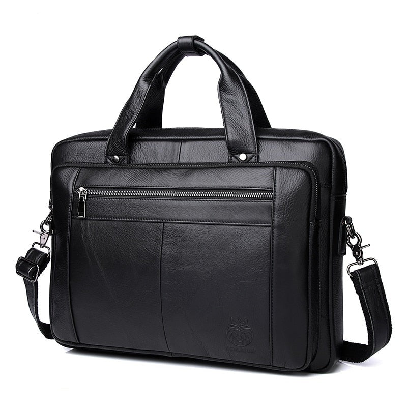 Mala Executiva Masculina em Couro Genuíno - Estilo e Praticidade para o Seu Dia a Dia