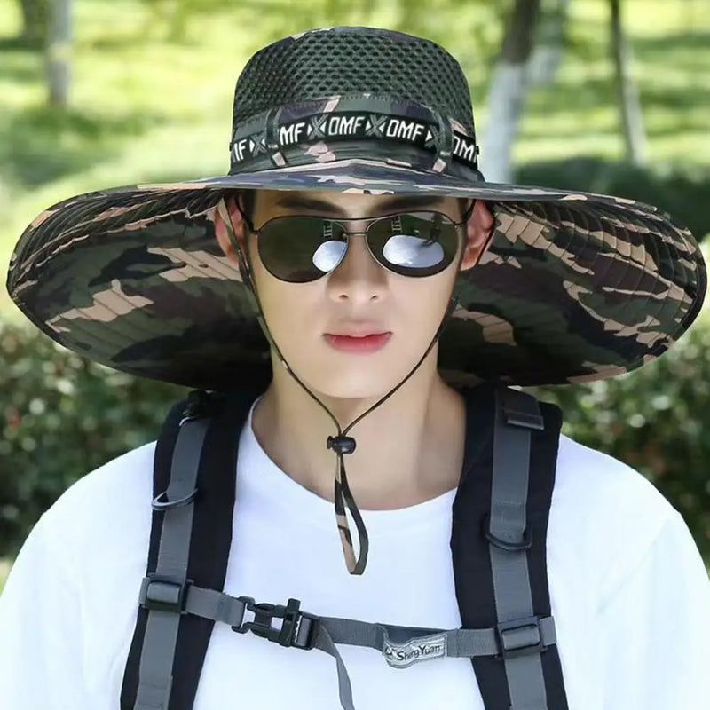 Chapéu de Pescador Grande com Proteção UV e Impermeabilidade