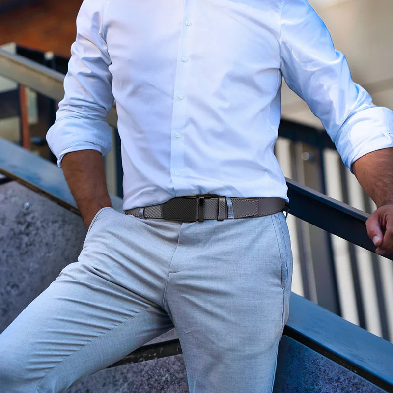 Cinto de Couro com Fivela Automática Luxury