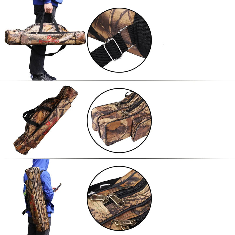 Bolsa de Pesca Sougayilang Portátil com Grande Capacidade (80cm/120cm) – Conforto e Praticidade para Suas Aventuras