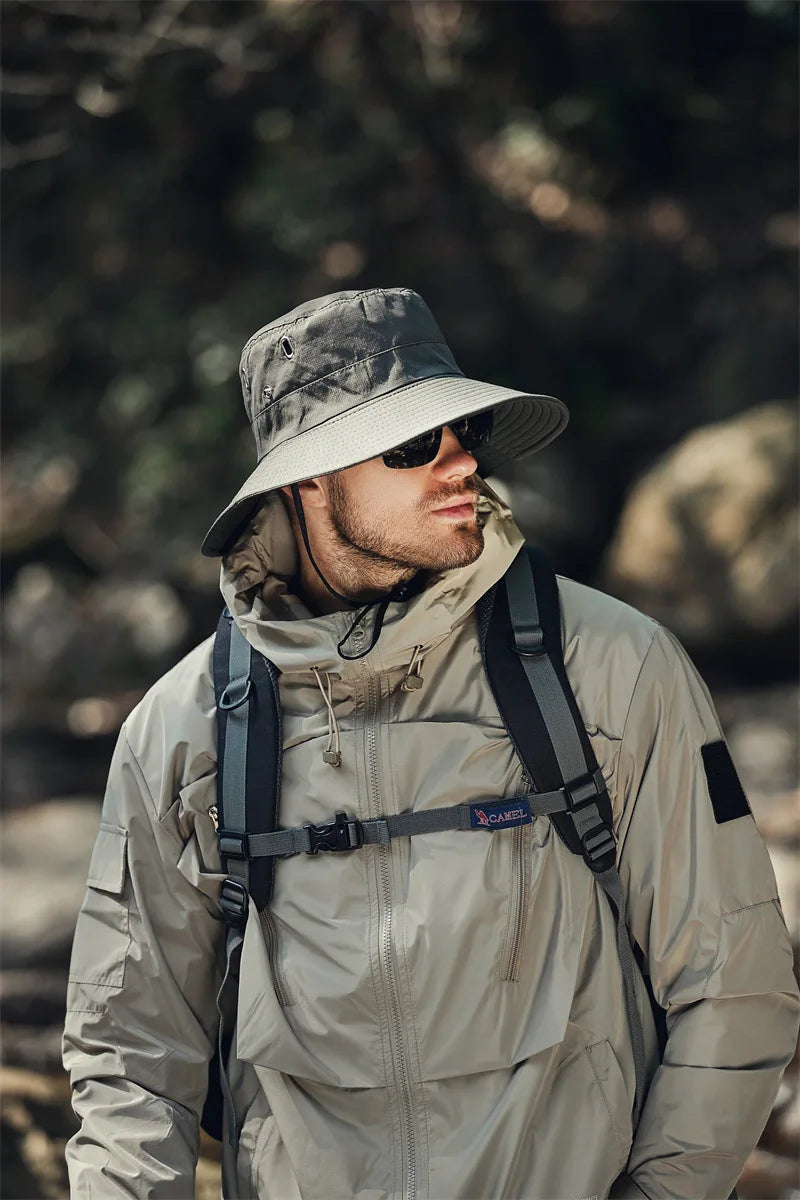 Chapéu de Pescador Leve com Proteção UV e Impermeabilidade para Verão