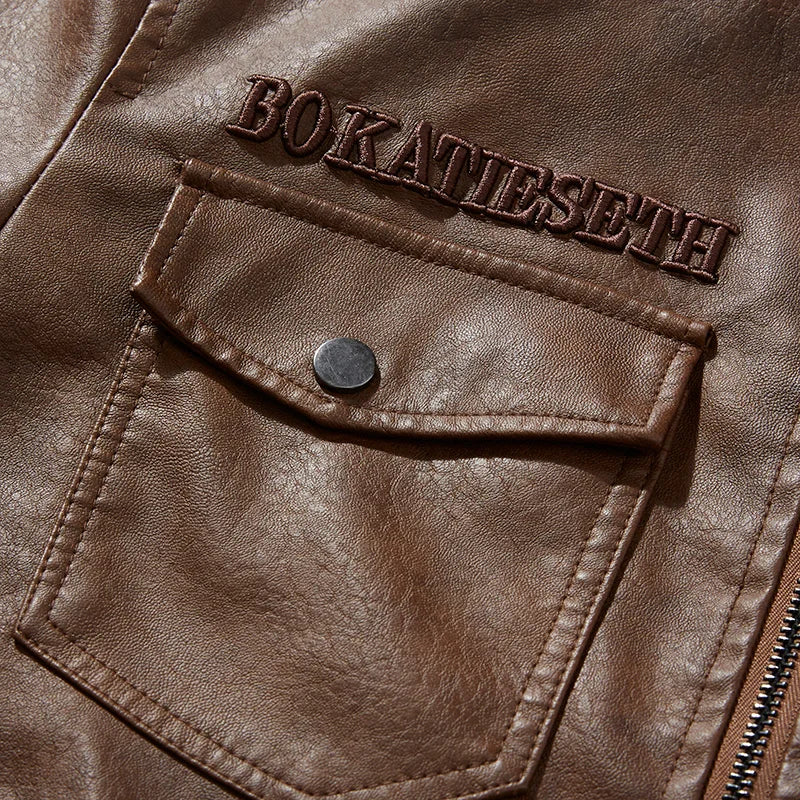 Jaqueta Masculina de Couro Genuíno - Estilo e Conforto para Todos os Dias