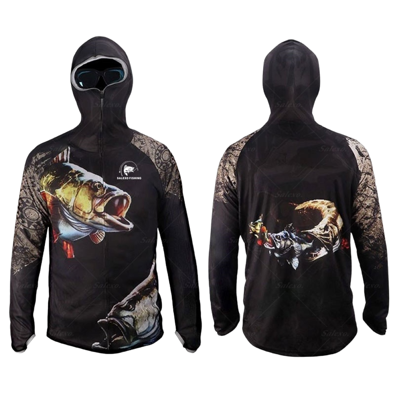 Camisa Masculina de Pesca com Proteção Solar para Rosto e Pescoço - Conforto Respirável e Antiviral