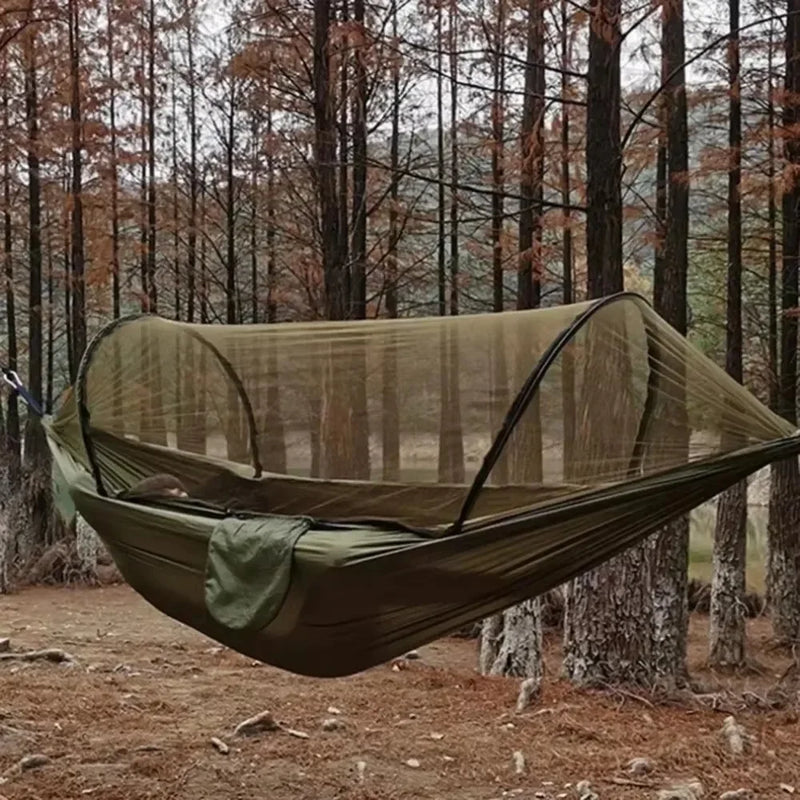 Rede de Acampamento com Mosquiteiro 250x120cm - Conforto e Proteção para Suas Aventuras