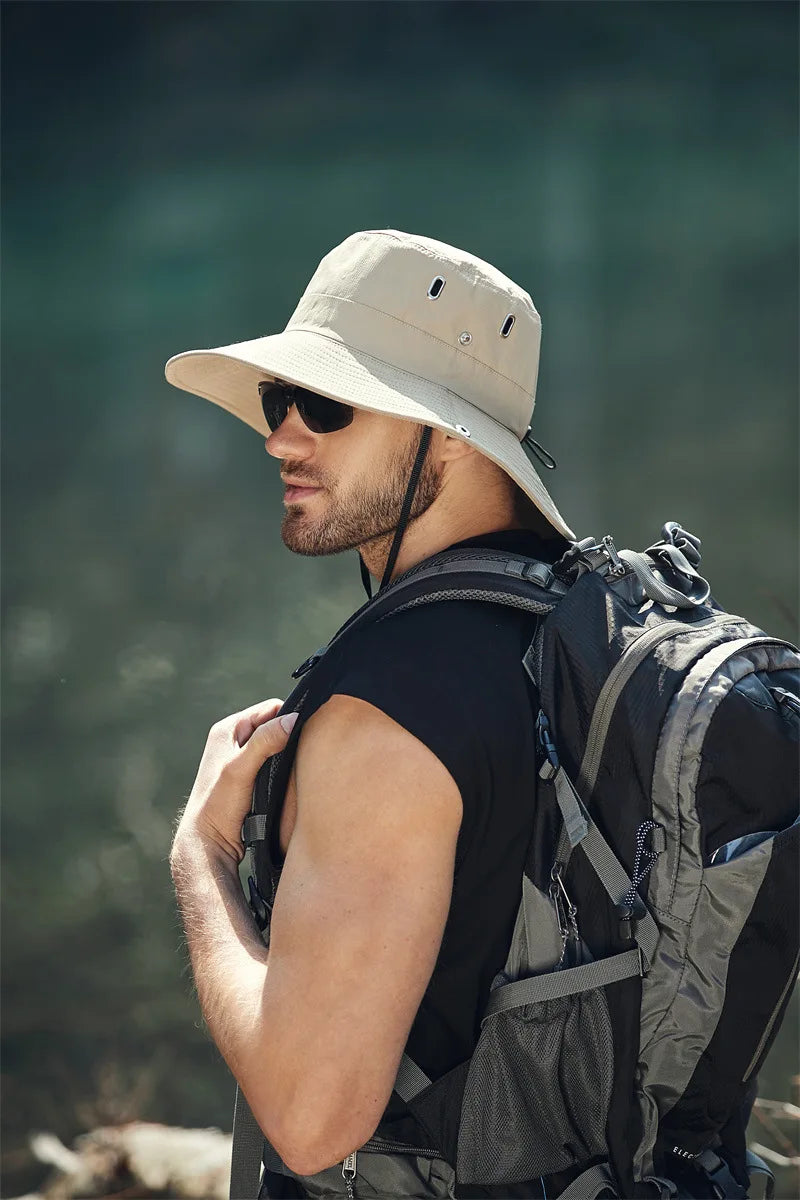 Chapéu de Pescador Leve com Proteção UV e Impermeabilidade para Verão