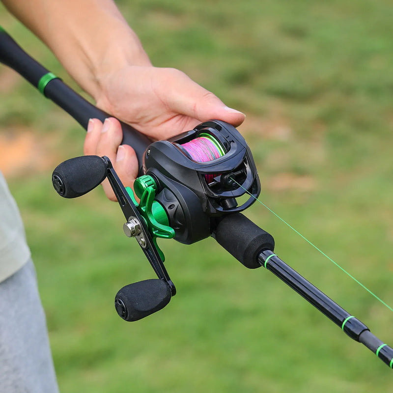 Conjunto Premium de Pesca Sougayilang: Vara em Fibra de Carbono e Carretilha de 10kg para Aventuras Incríveis