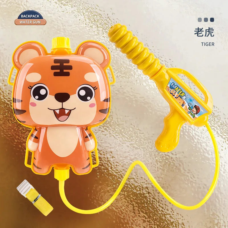 Crianças verão armas de água ao ar livre praia batalha de água wimming piscina festa mochila spray pistola de água dos desenhos animados animais pistola de água