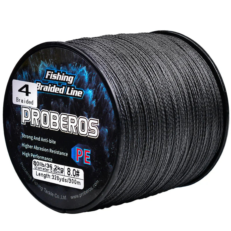 Linha de Pesca Multifilamento Proberos 300M - Confiabilidade e Versatilidade de 6LB a 80LB para Capturas Incríveis