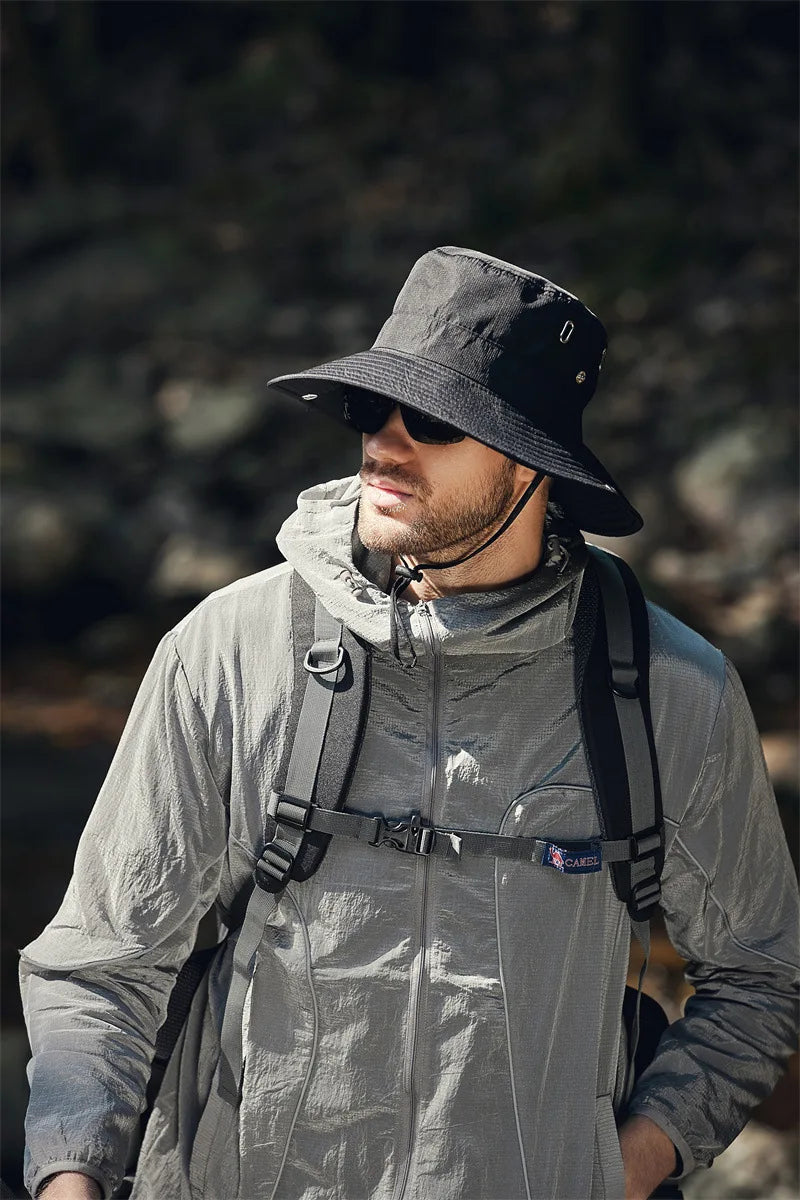 Chapéu de Pescador Leve com Proteção UV e Impermeabilidade para Verão