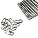 Conjunto de Snap de Pesca em Aço Inoxidável Reforçado – Disponível em 50 ou 100 Unidades para Segurança e Durabilidade