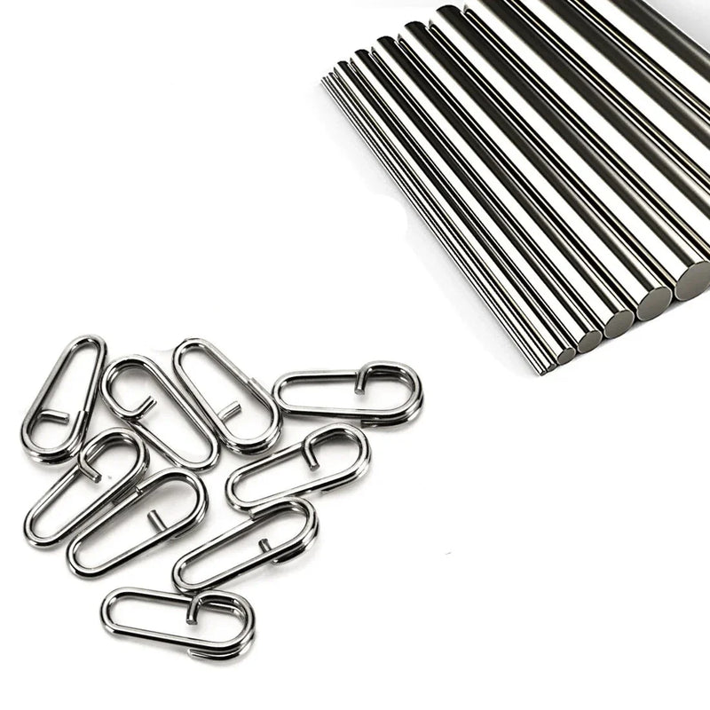 Conjunto de Snap de Pesca em Aço Inoxidável Reforçado – Disponível em 50 ou 100 Unidades para Segurança e Durabilidade
