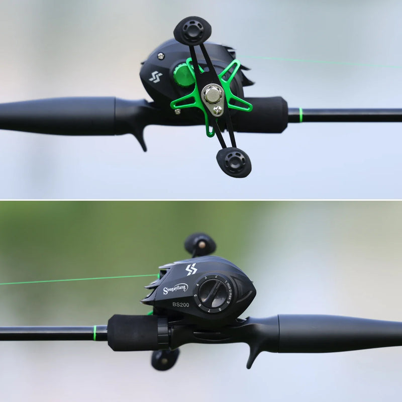 Conjunto Premium de Pesca Sougayilang: Vara em Fibra de Carbono e Carretilha de 10kg para Aventuras Incríveis