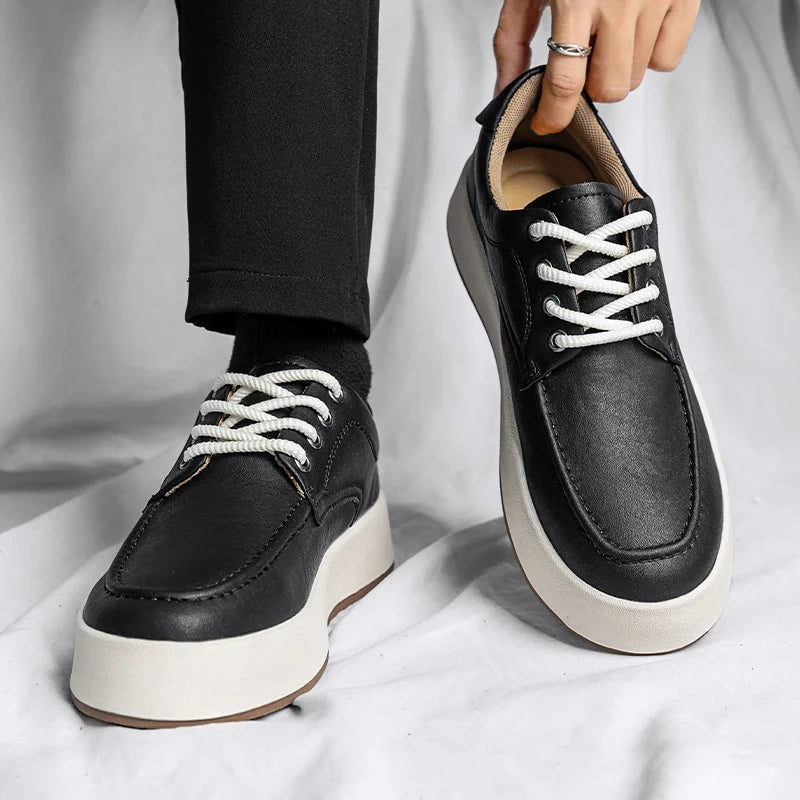 Sapatênis Masculino de Couro Genuíno Victoniro - Conforto e Estilo para o Seu Dia a Dia