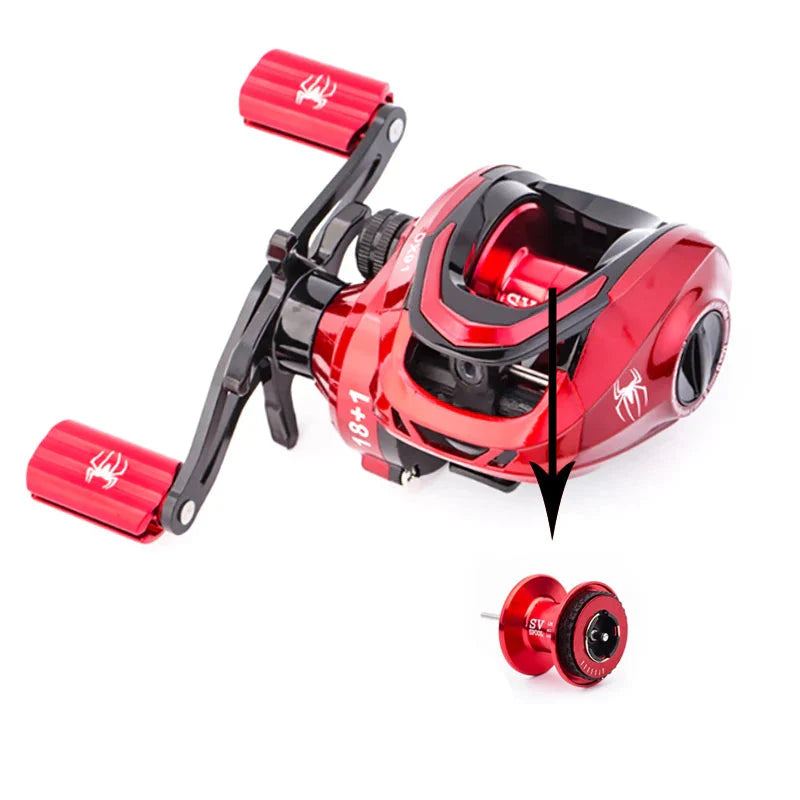 Carretilha Kingpesque de Alta Velocidade Com Drag de 8KG e Recolhimento 7.2:1 + Óculos Polarizados Kingpesque Grátis Para Uma Experiência de Pesca Superior