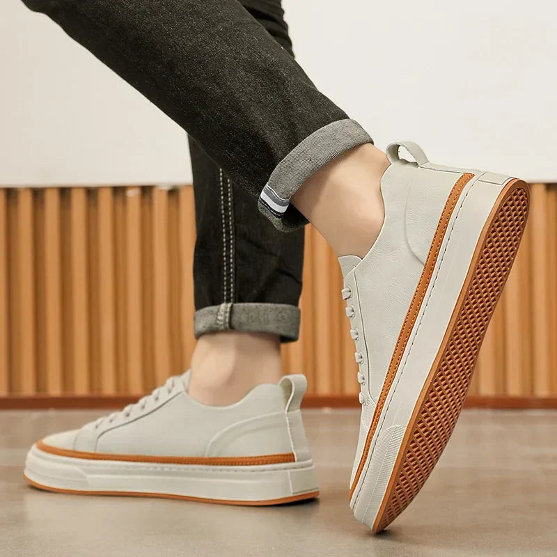 Tênis Masculino Miller Cooper em Couro Genuíno – Conforto e Estilo para Seu Dia a Dia