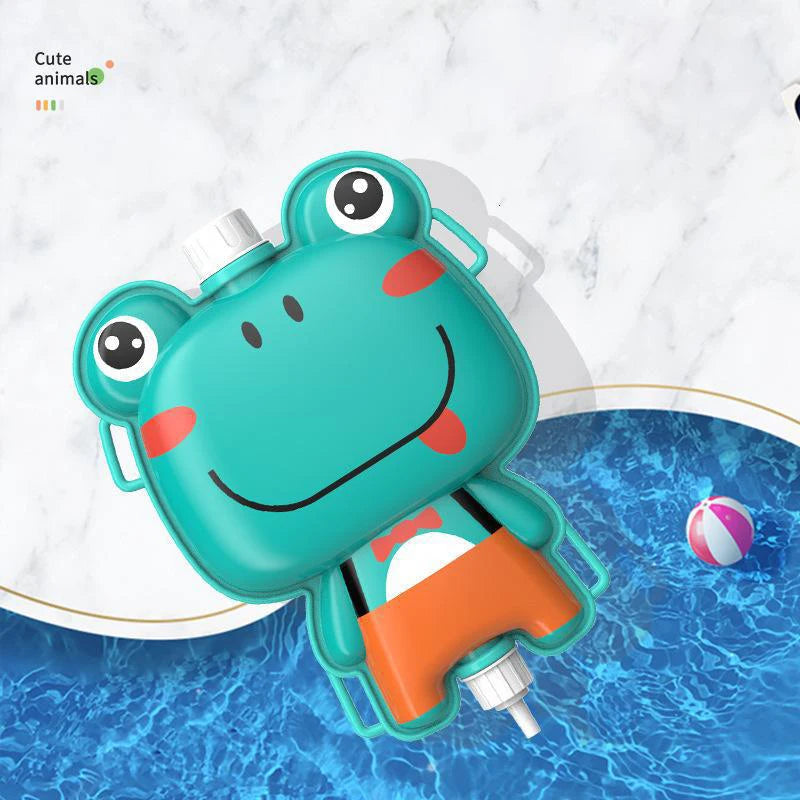 Crianças verão armas de água ao ar livre praia batalha de água wimming piscina festa mochila spray pistola de água dos desenhos animados animais pistola de água