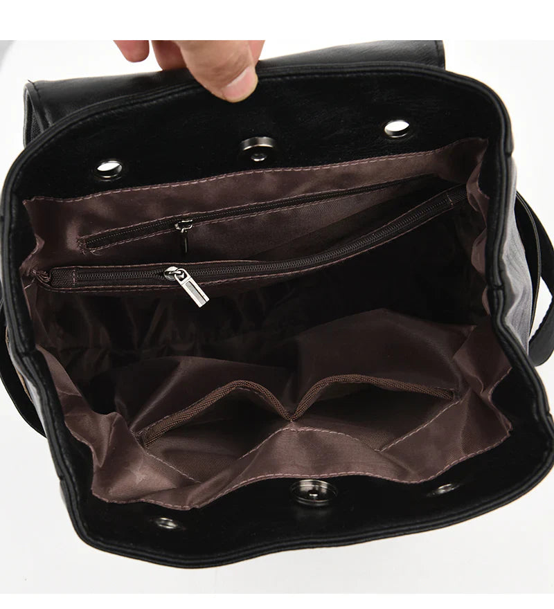 Mochila de Couro Genuíno Feminina - Estilo Aussie para Conforto e Praticidade